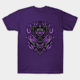 Artwork Illustration Of Devil Flaming T-Shirt